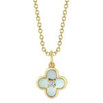 Mother Of Pearl Clover Necklace