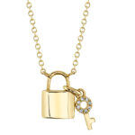 Diamond Lock & Key Necklace