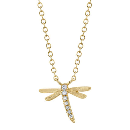 Diamond Dragonfly Necklace