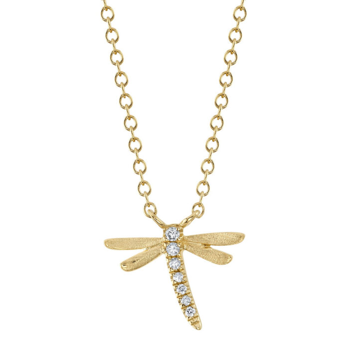 Diamond Dragonfly Necklace