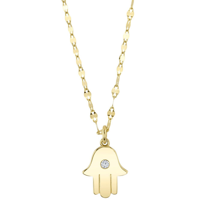 Diamond Hamsa Necklace