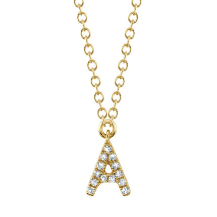 Diamond Necklace - Initial A