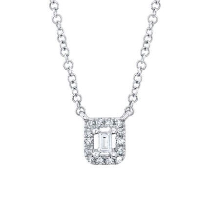 Diamond Baguette Necklace