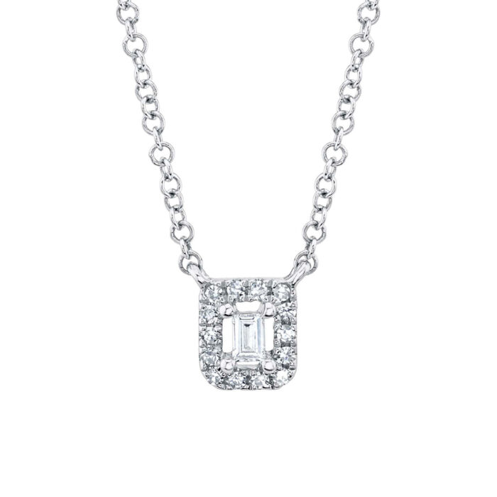 Diamond Baguette Necklace