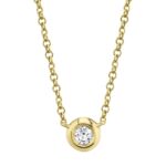 0.05Ct Diamond Bezel Necklace