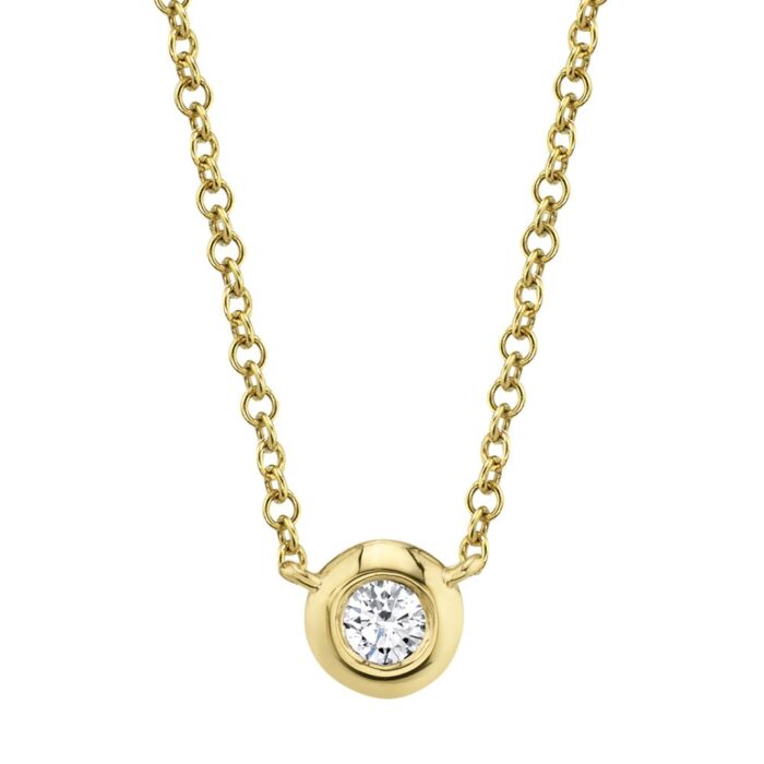 0.05Ct Diamond Bezel Necklace