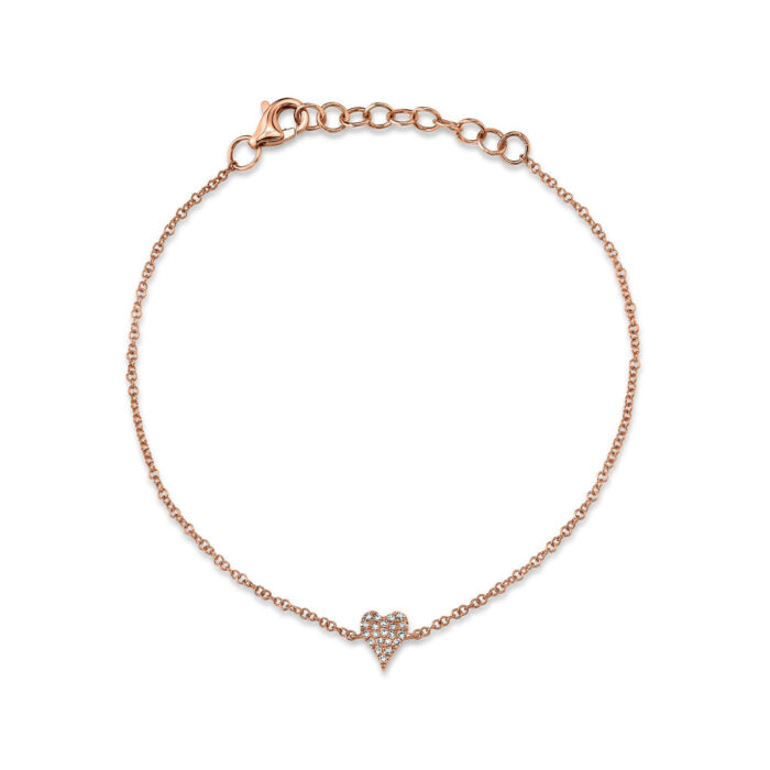 Diamond Pave Heart Bracelet