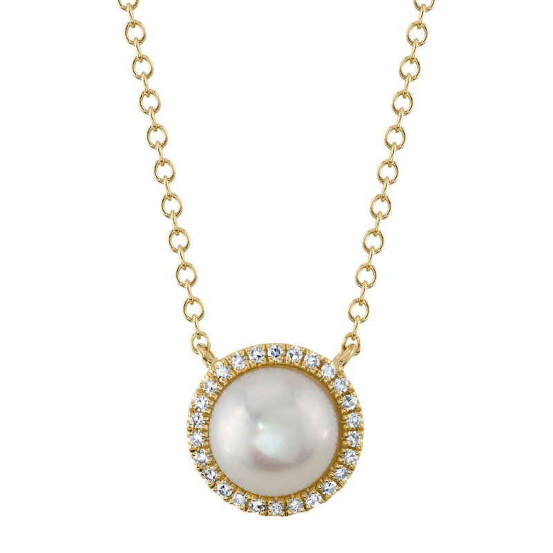 Diamond & Cultured Pearl Necklace