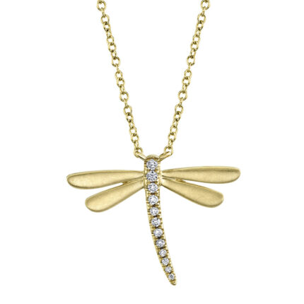 Diamond Dragonfly Necklace