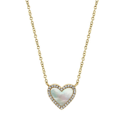 Mother Of Pearl Heart Necklace