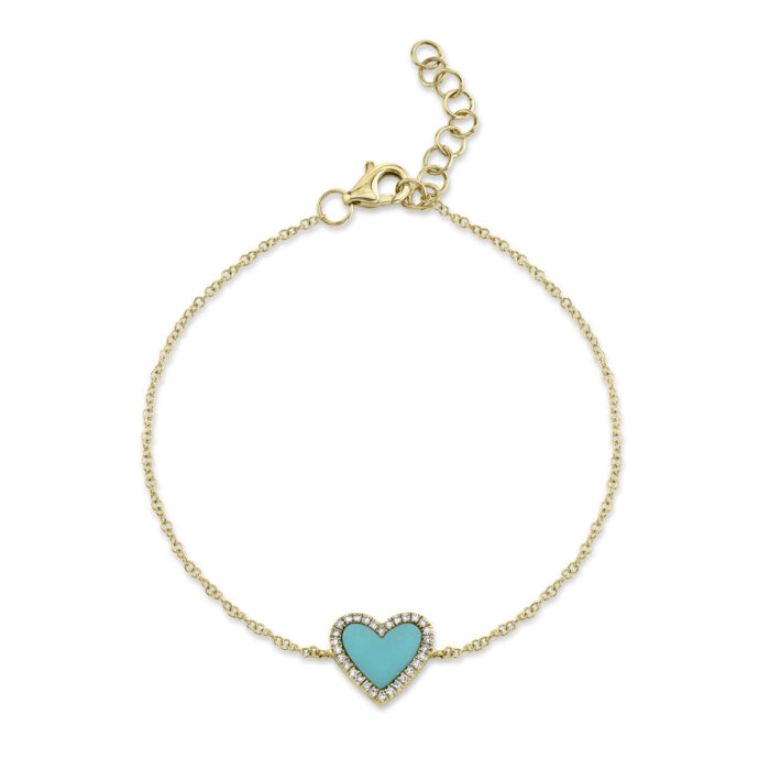 Composite Turquoise Heart Bracelet