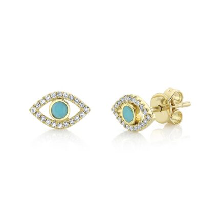 Composite Turquoise Eye Stud Earring