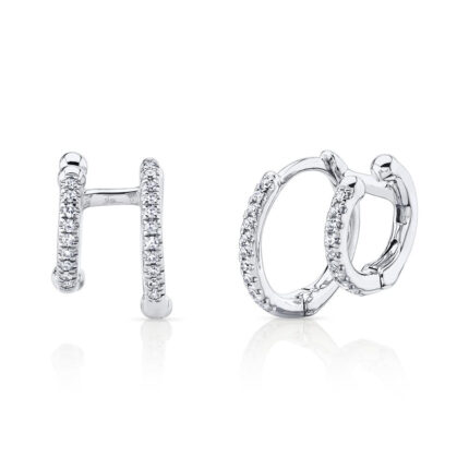 Diamond Double Huggie Earring