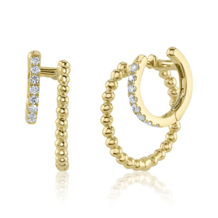 Diamond Double Huggie Earring