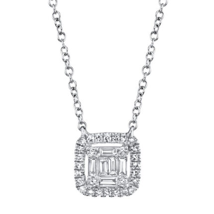 Diamond Baguette Necklace