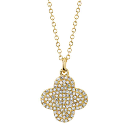 Diamond Pave Clover Necklace