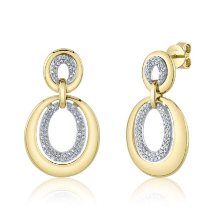 Diamond Oval Earring