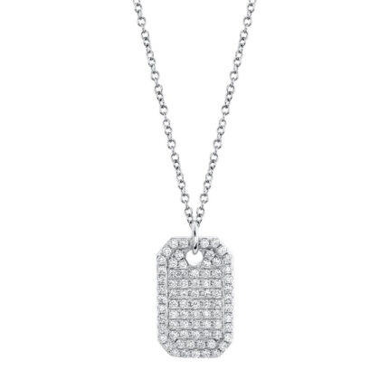 Diamond Dog Tag Necklace