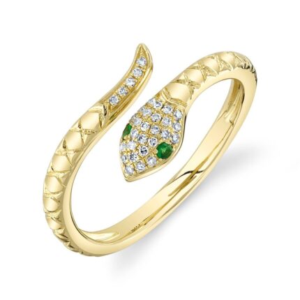 Green Garnet Snake Ring