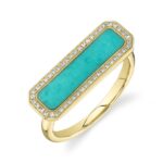 Composite Turquoise Bar Ring