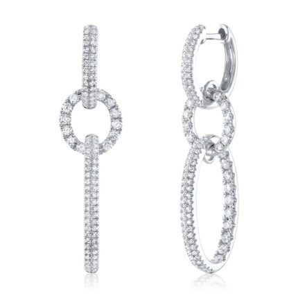 Diamond Oval Earring