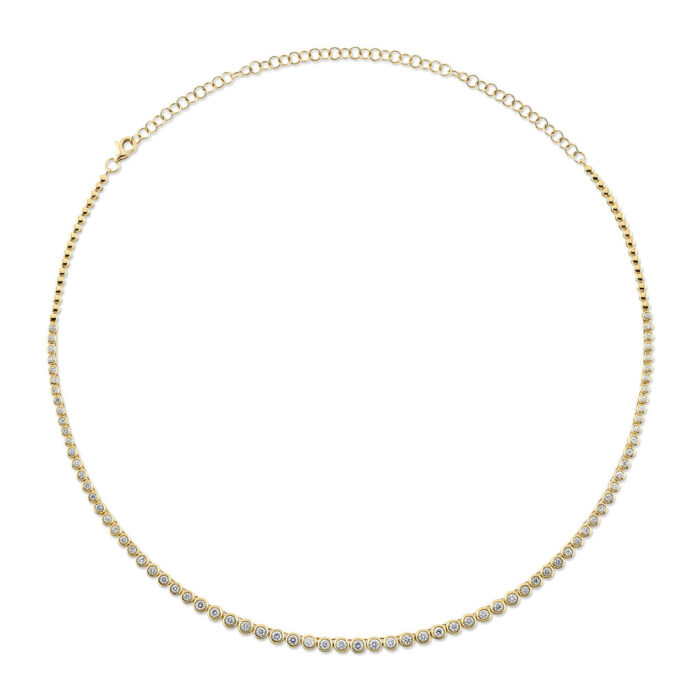 Diamond Bezel Tennis Necklace