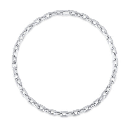 Diamond Pave Link Necklace