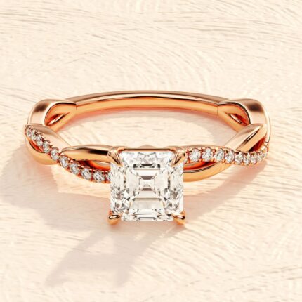4 Prong Cushion Cut 4ct Lab Grown Diamond Engagement Ring