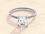 4 Prong Setting Round Cut 2 ct Lab Grown Diamond Engagement Ring