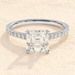 Cushion Cut Lab Grown Diamond 1ct multi Diamond Engagement Ring