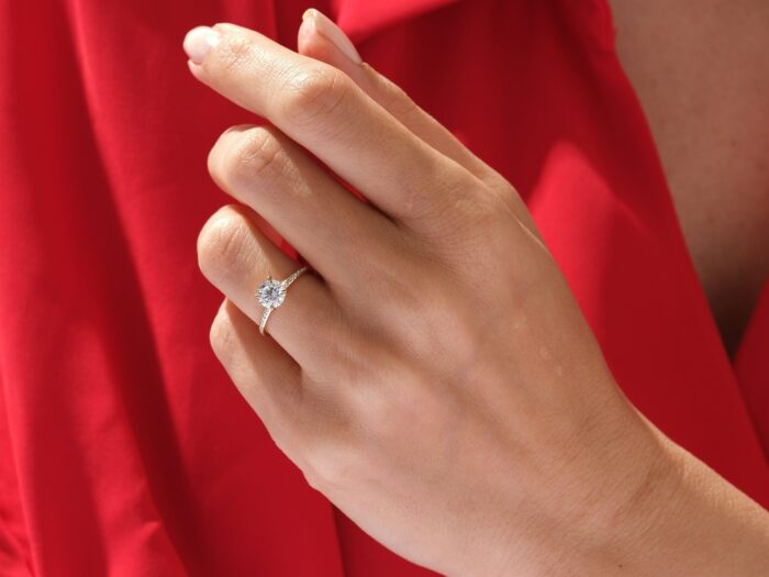 Oval Cut 3ct Lab Grown Diamond Engagement Ring