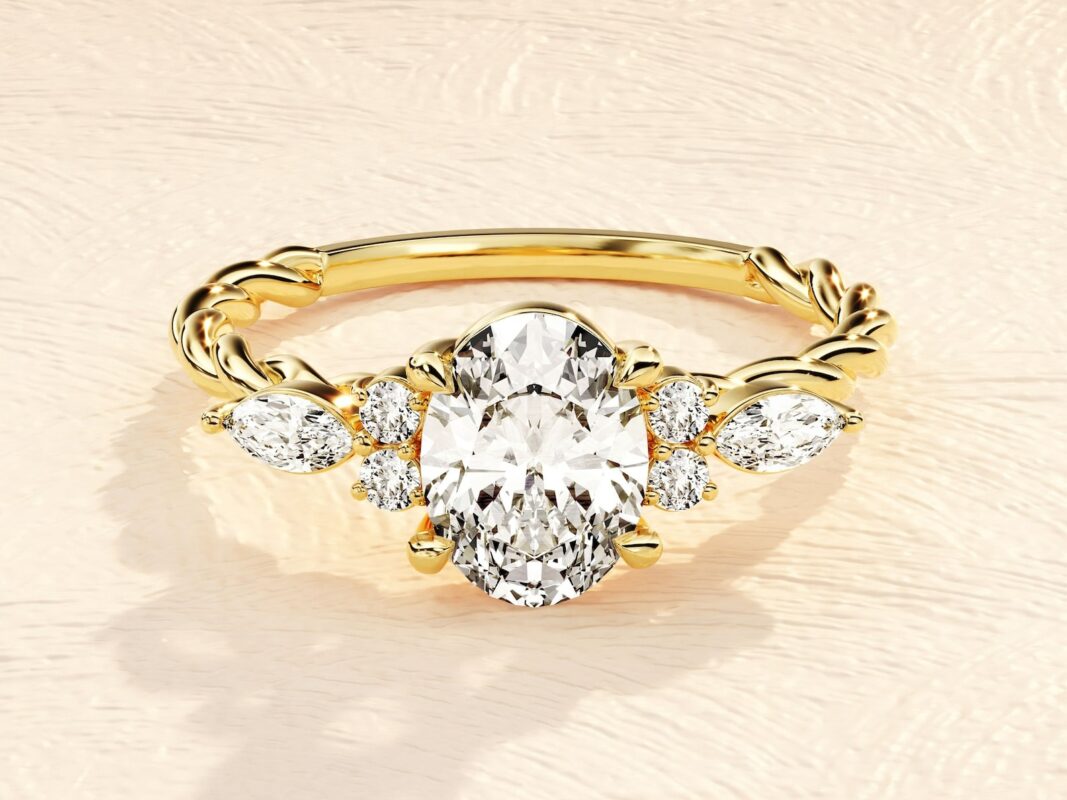 Oval Solitaire Ring 3 ct. Lab Grown Diamond Engagement Ring