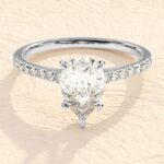 14 K Solid Gold 2.5ct Pear Cut lab Grown Diamond Engagement Ring 1