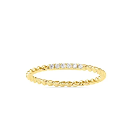 18K Solid Gold 01 CT Be My Valentine Diamond Ring