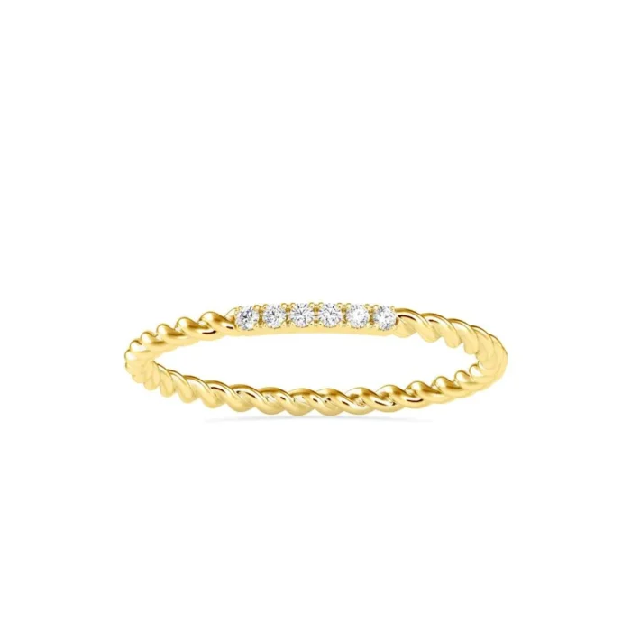 18K Solid Gold 01 CT Be My Valentine Diamond Ring