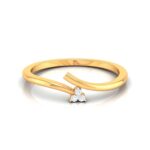 18K Solid Gold 1CT Sparkling Seed Diamond Ring