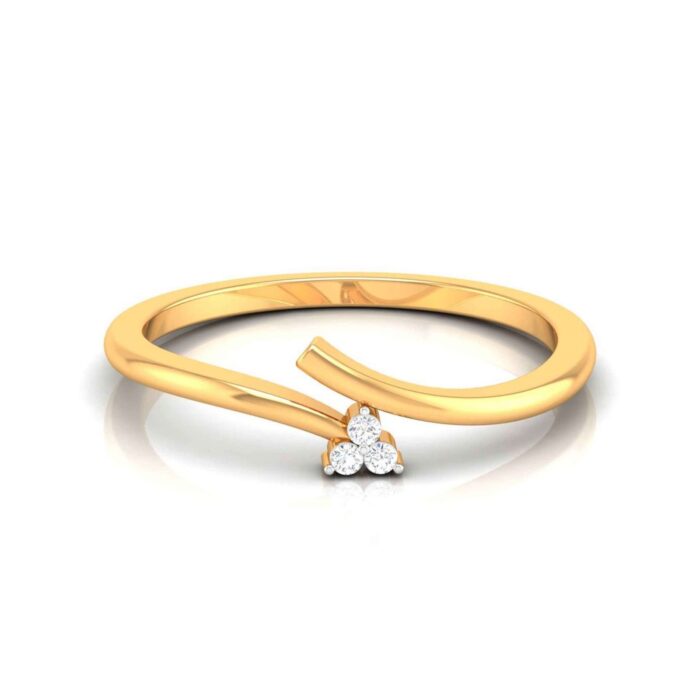 18K Solid Gold 1CT Sparkling Seed Diamond Ring