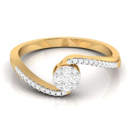18K Solid Gold 1CT Bling-Tastic Edges Diamond Ring