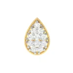 18K Solid Gold 0.08CT Guarded Angel Nose Pin