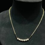 18K Solid Gold 1.02 CT Elegant Bezel-Set Natural Diamond Mangalsutra