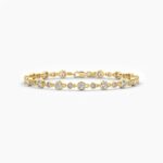 18K Solid Gold 1.00CT to1.70CT Round Cut Diamond Tennis Bracelet