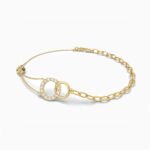 18K Solid Gold 0.25CT Round Diamond Circle Bracelet