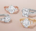 Engagement ring styles for 2025 brides featuring halo